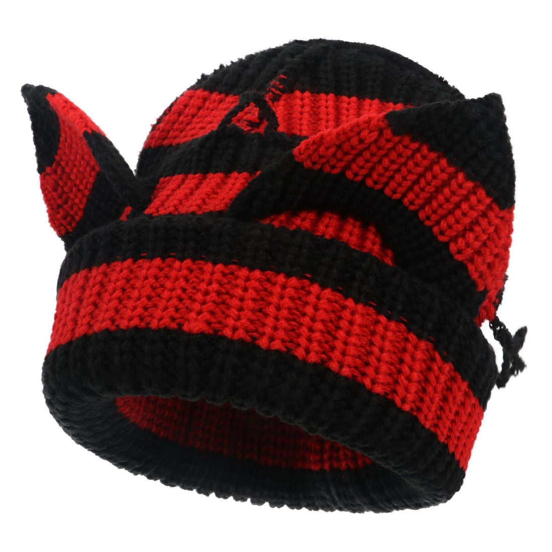Women's Thickened Acrylic Devil Ear Knitted Beanie Hat - Image 7