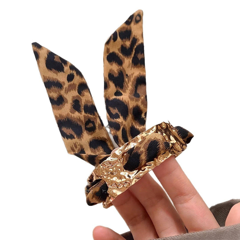 Sweet-cool Edgy Y2k Leopard-print Ribbon Bracelet
