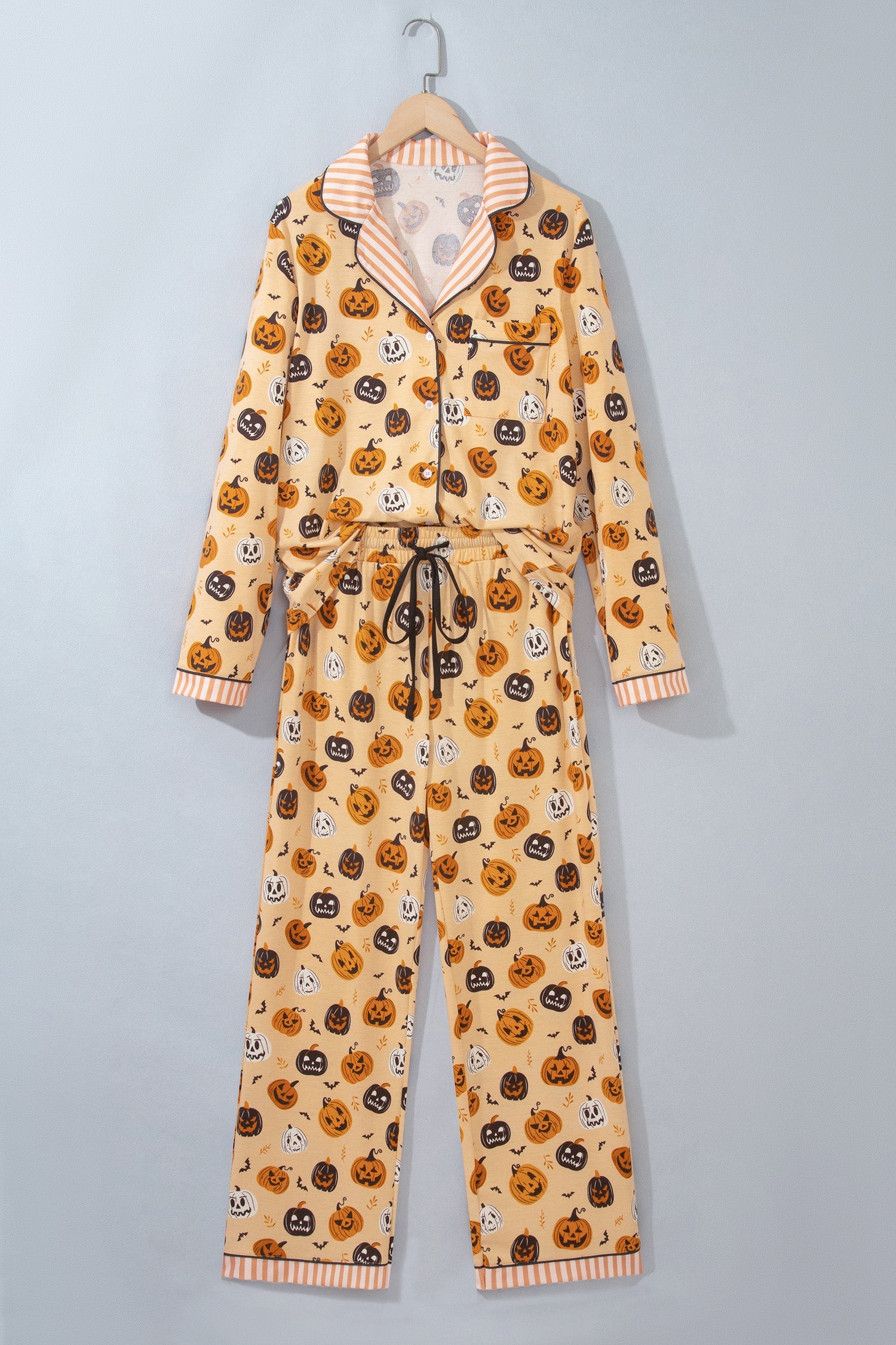 Halloween Pumpkin Top & Pants Pajama Set