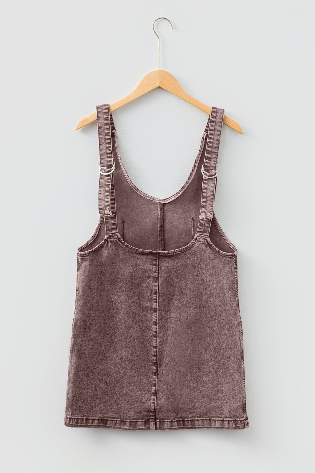 Vintage Washed Denim Suspender Mini Dress