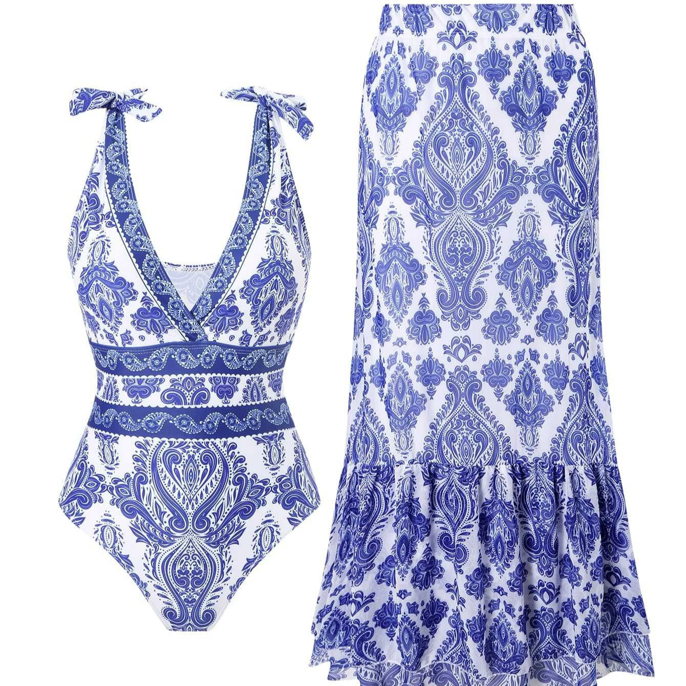 Ethnic Style One-piece Swimsuit For Women Beach Suit