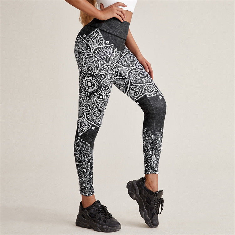 High-Waist Compression Yoga Leggings with Pockets