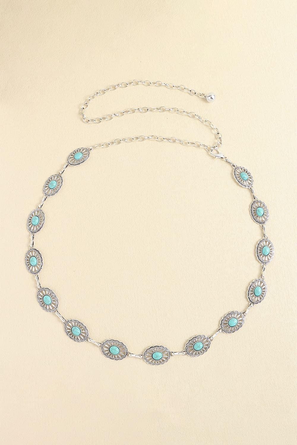 Vintage Turquoise Alloy Belt | Statement Accessory