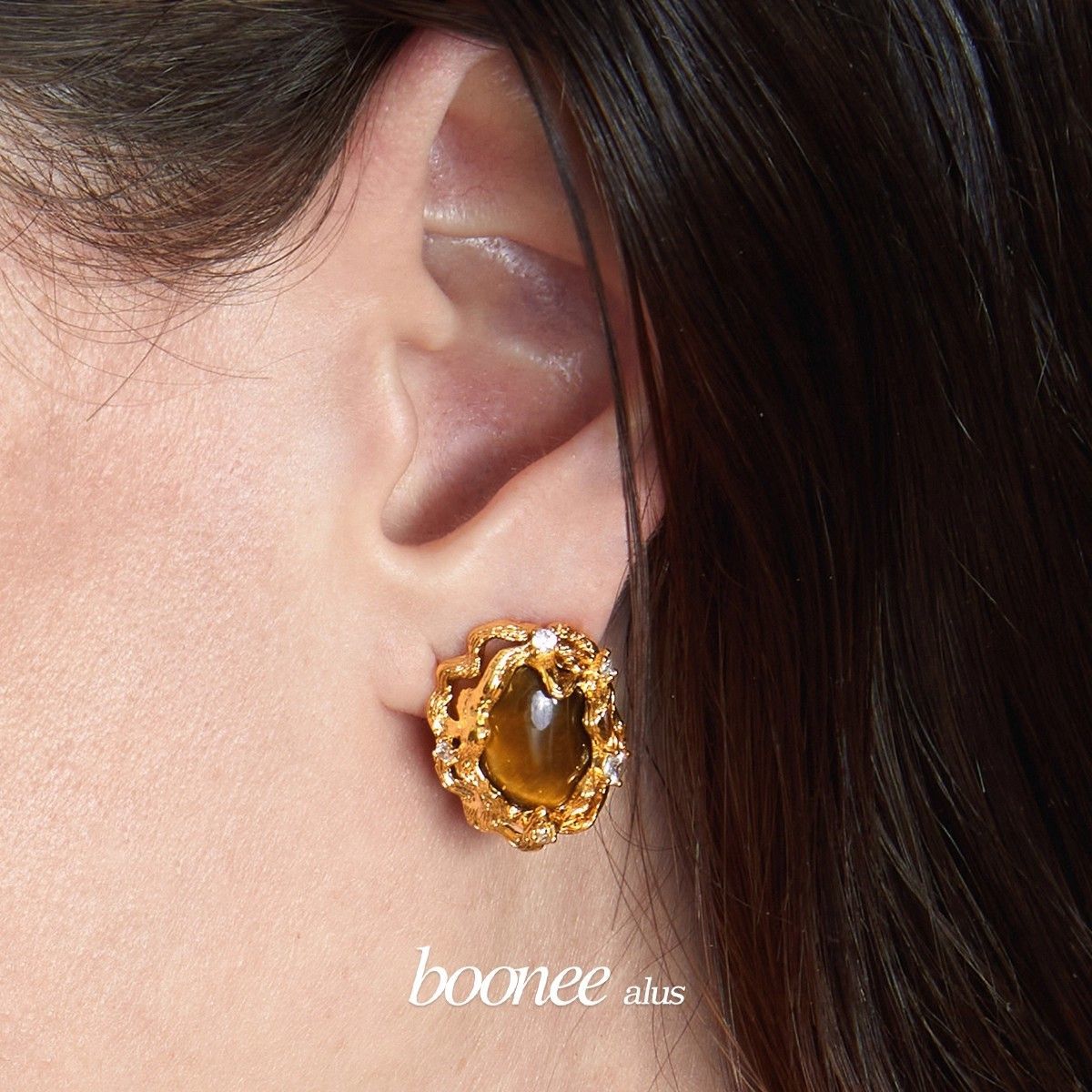 Retro Geometric Irregular Resin Earrings Oversized Statement Jewelry
