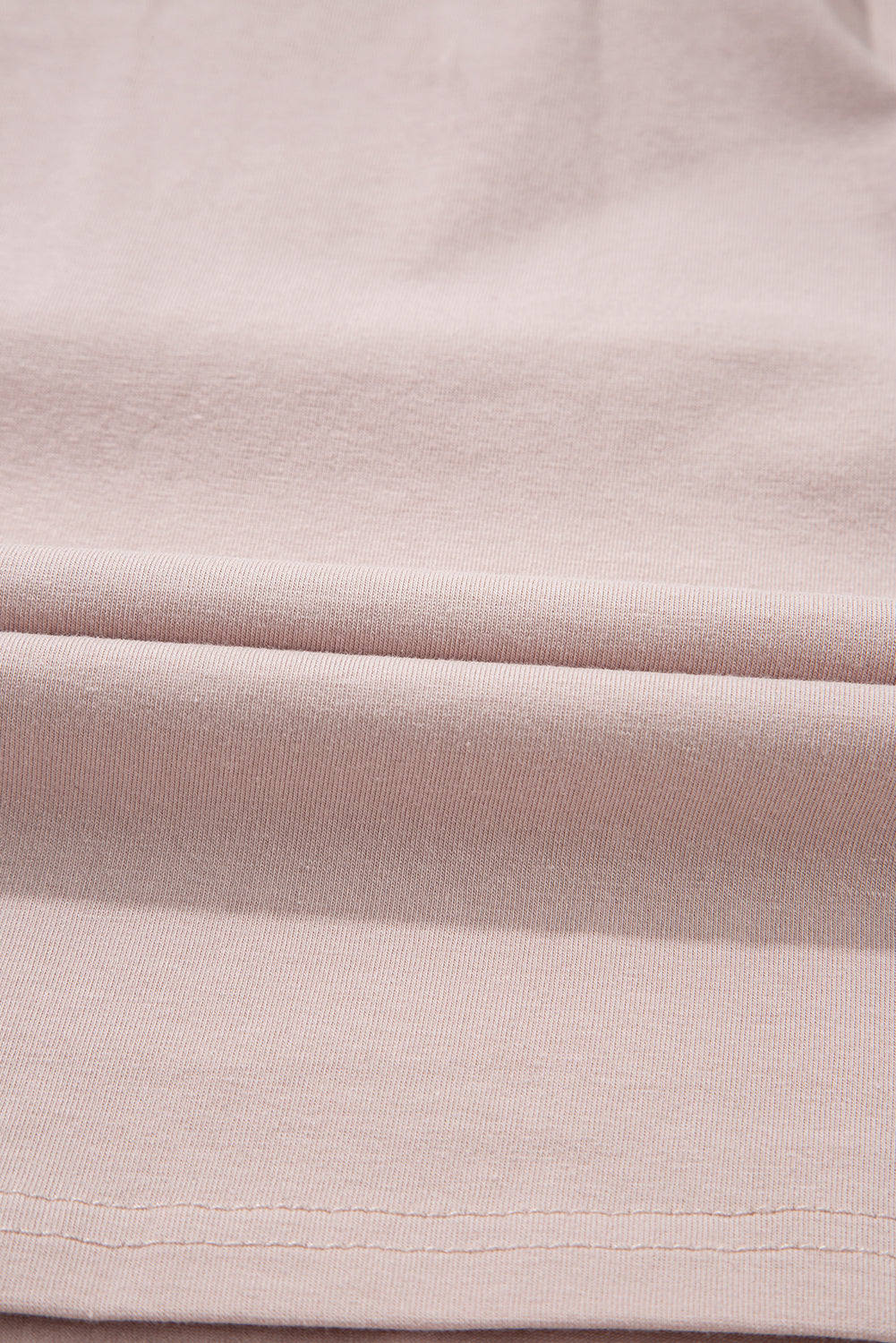 Frilled Trim Crew-Neck Loose Fit Mini Dress