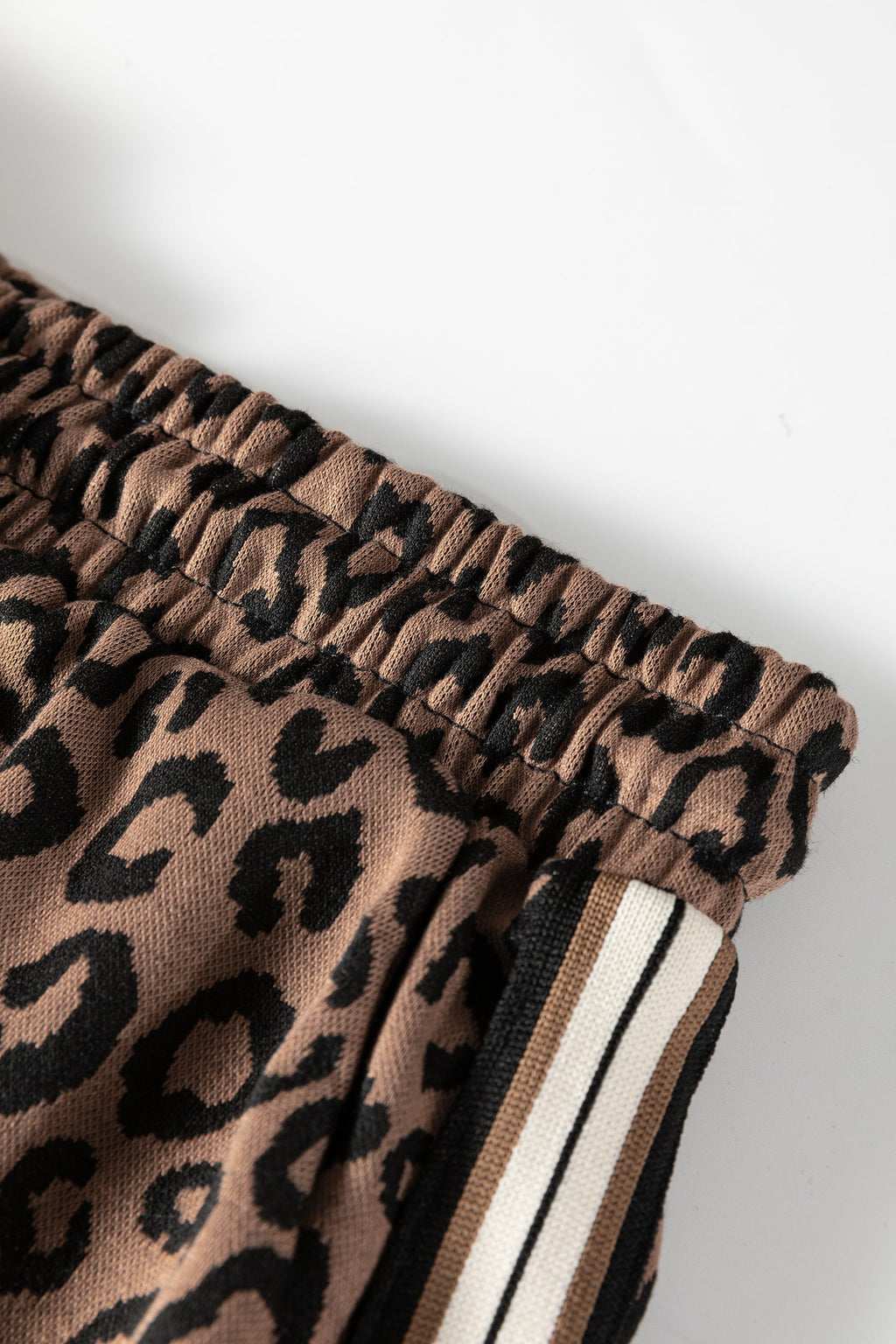 Leopard Print Quarter Zip Top & Mini Skirt Set