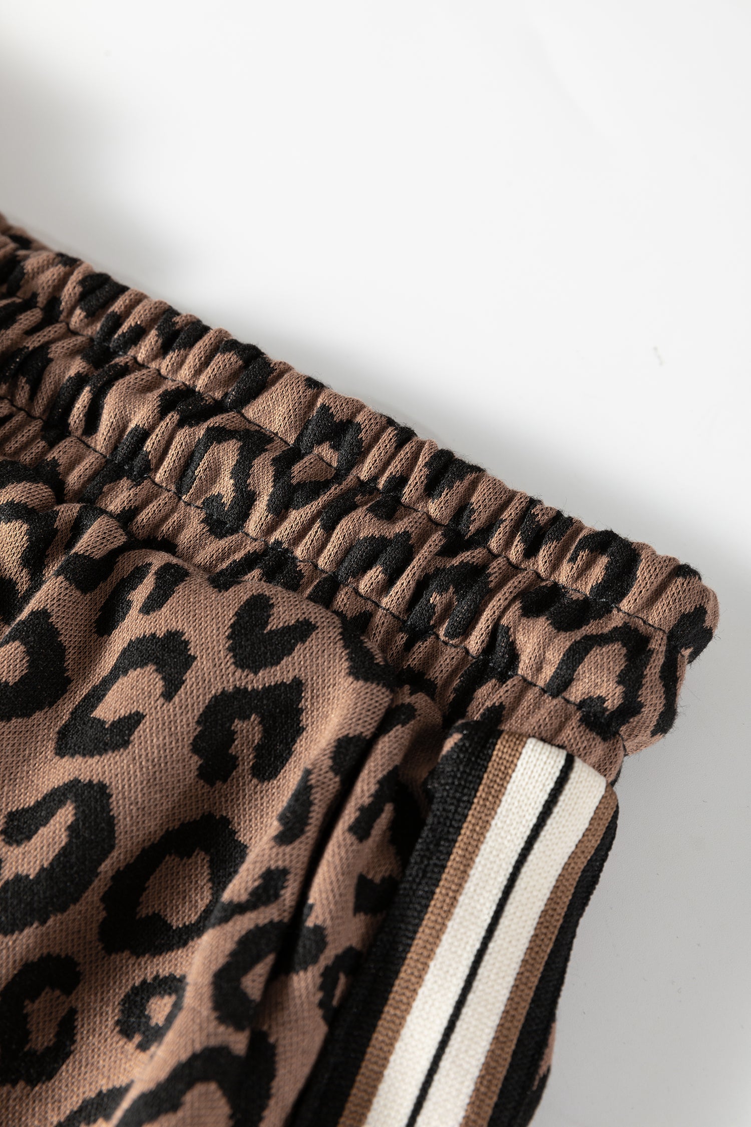 Leopard Print Quarter Zip Top & Mini Skirt Set