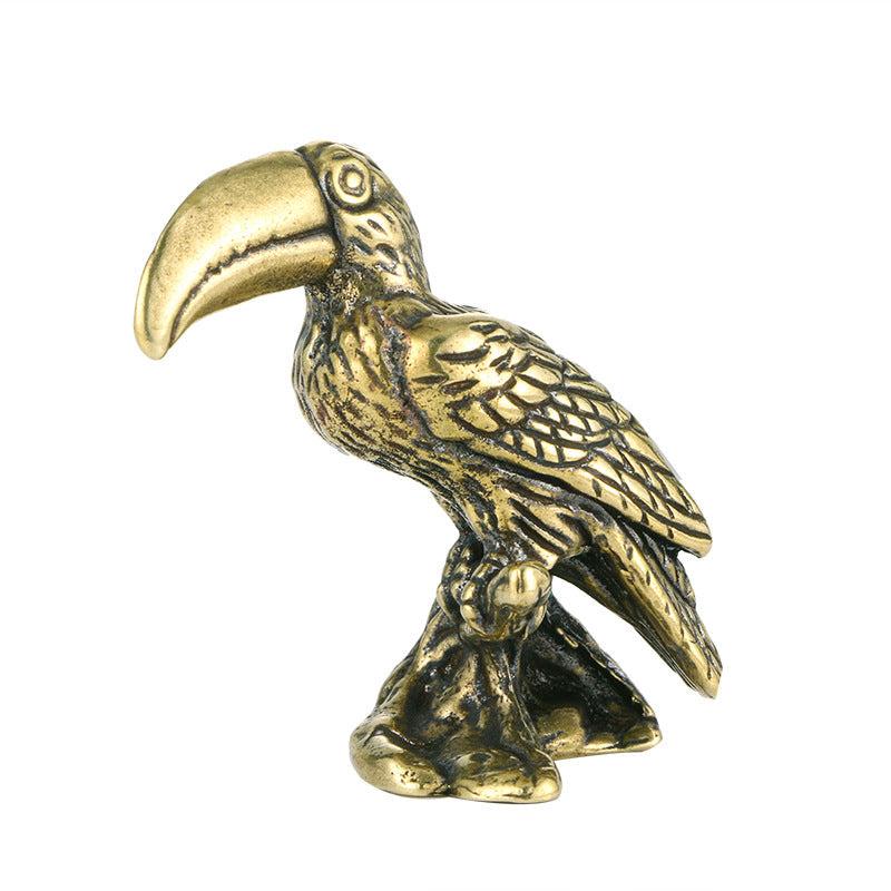 Antique Copper Solid Pure Copper Parrot Ornaments