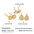 Dainty 18k Gold studded Stainless Steel Earrings