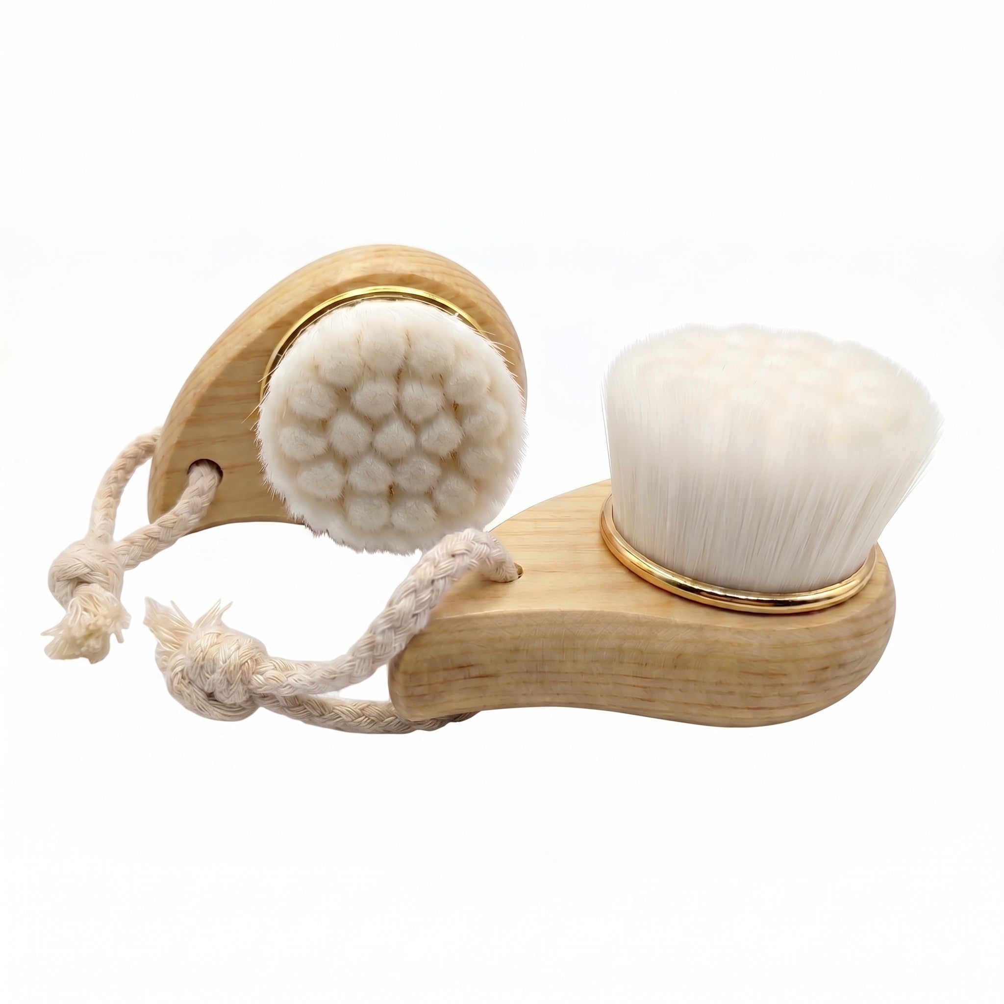 2-Pack Extra-Fine Facial Brush with Bamboo Handle