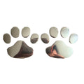 3D Paw Print Car Decal Set - Silver/Gold Chrome Animal Emblem