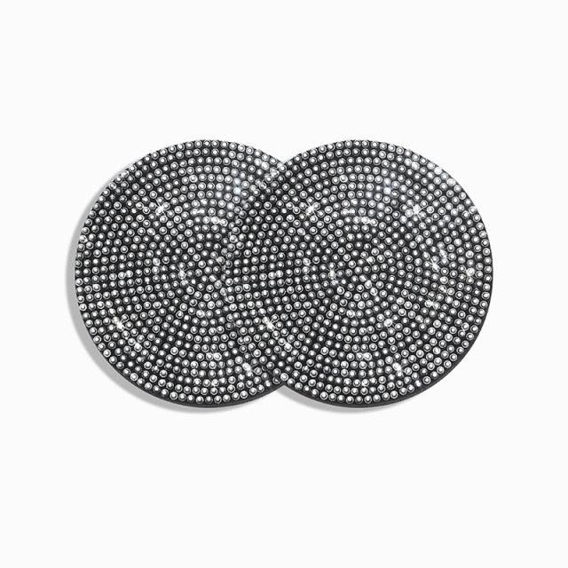 2PCS Glamorous Crystal Rhinestone Car Cup Holder Coasters - 2.75"