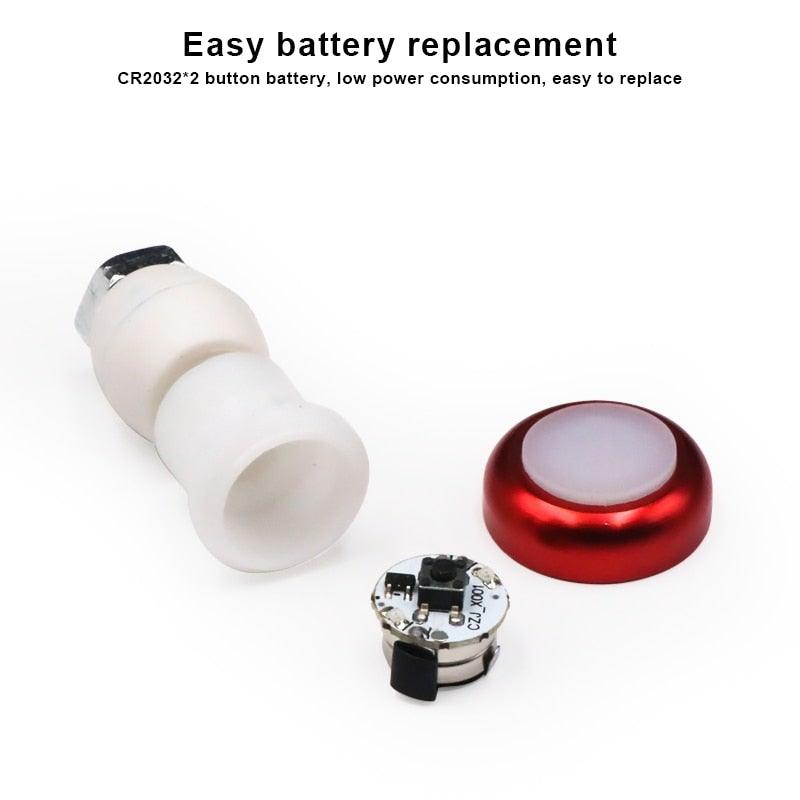 LED Handlebar End Plug Safety Warning Lights for Bicycles (2 Pack)