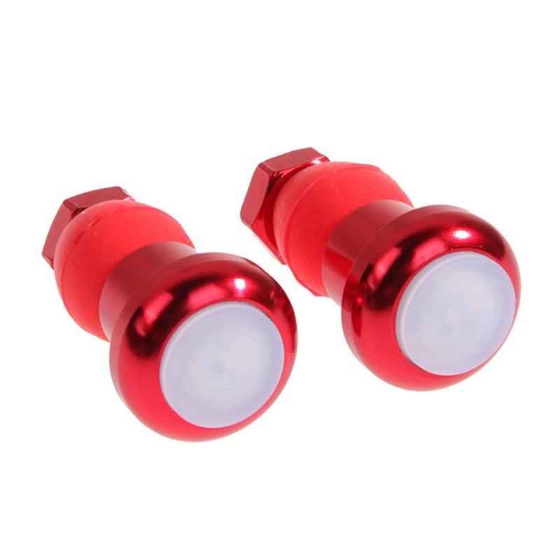 LED Handlebar End Plug Safety Warning Lights for Bicycles (2 Pack)