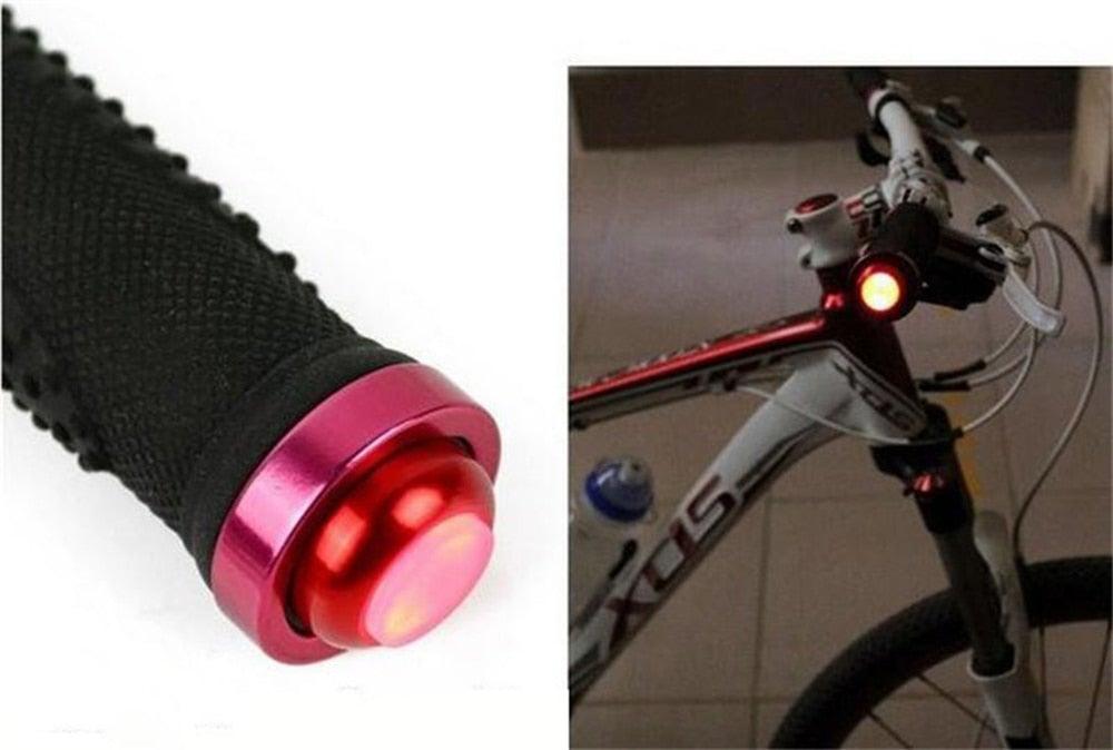 LED Handlebar End Plug Safety Warning Lights for Bicycles (2 Pack)