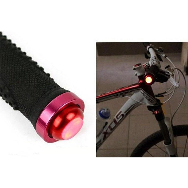 LED Handlebar End Plug Safety Warning Lights for Bicycles (2 Pack)