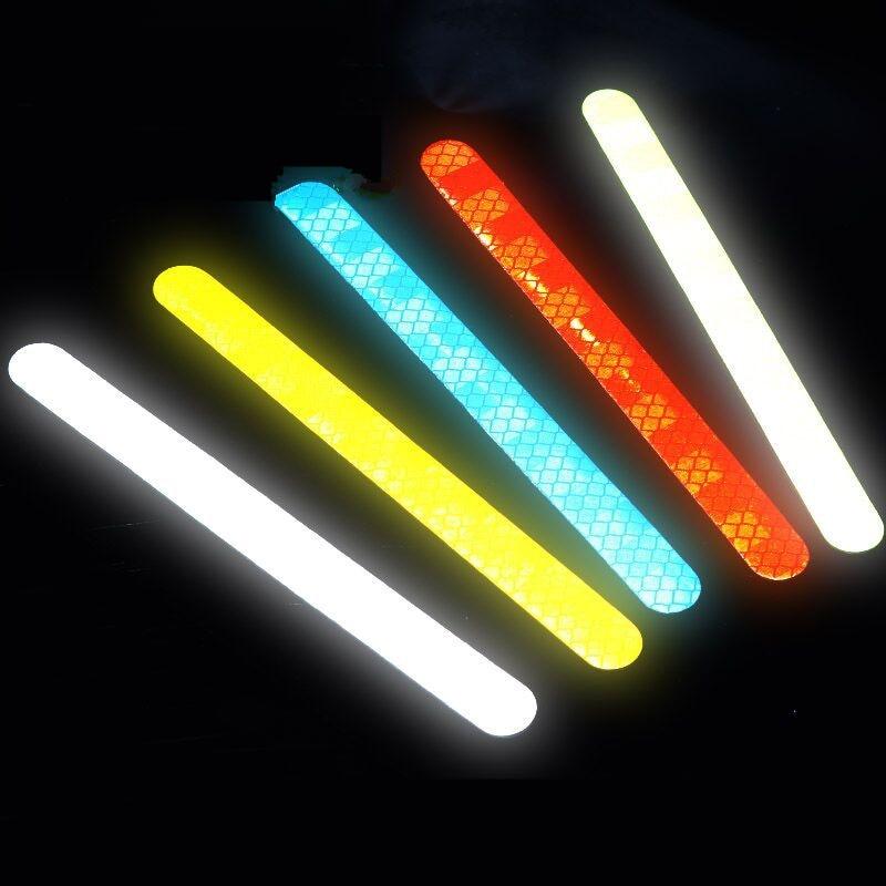 2Pcs Reflective Rearview Mirror Stickers Geometric Safety Tape