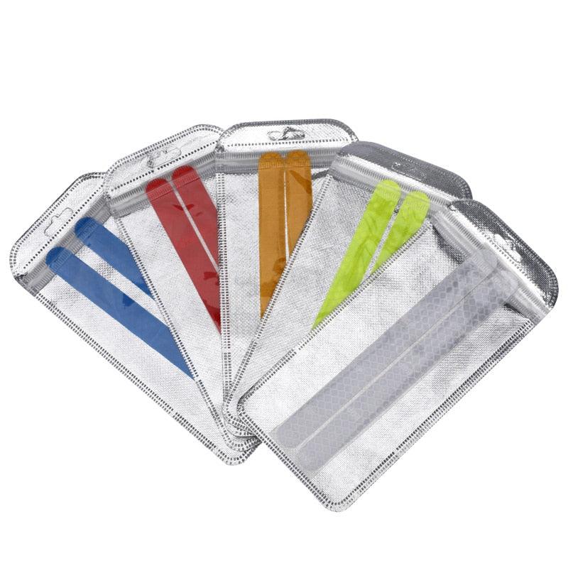 2Pcs Reflective Rearview Mirror Stickers Geometric Safety Tape