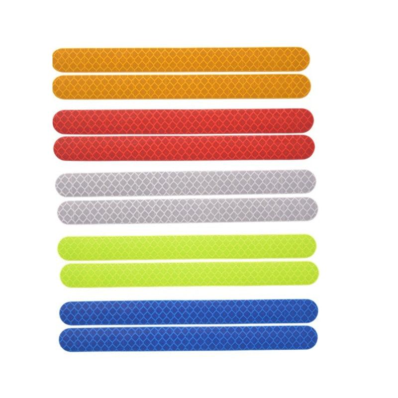 2Pcs Reflective Rearview Mirror Stickers Geometric Safety Tape