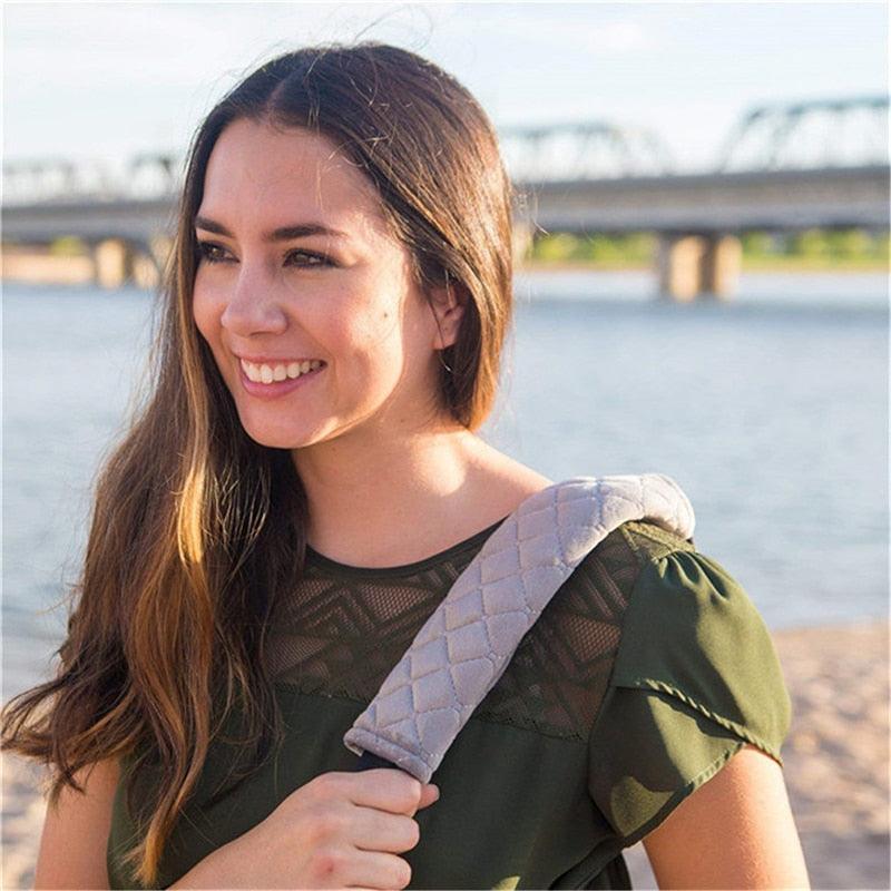 Soft Velvet Car Seat Belt Shoulder Pads Geometric Comfort Covers