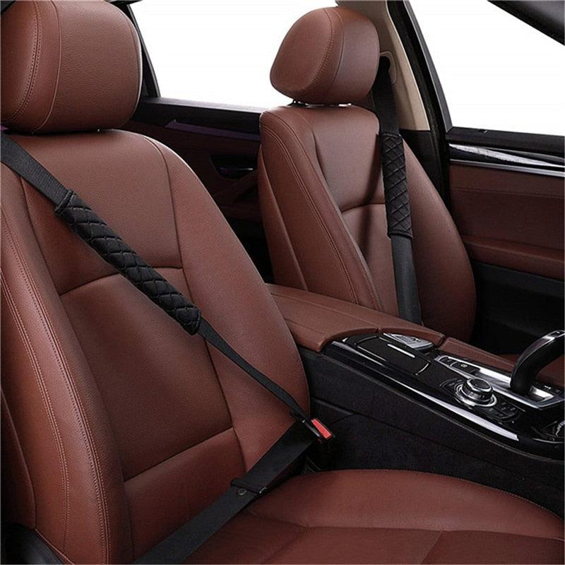 Soft Velvet Car Seat Belt Shoulder Pads Geometric Comfort Covers