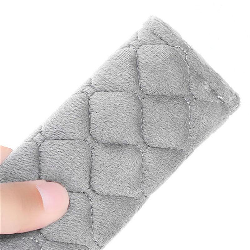 Soft Velvet Car Seat Belt Shoulder Pads Geometric Comfort Covers
