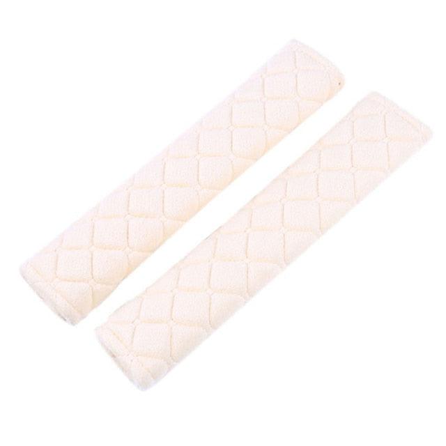 Soft Velvet Car Seat Belt Shoulder Pads Geometric Comfort Covers