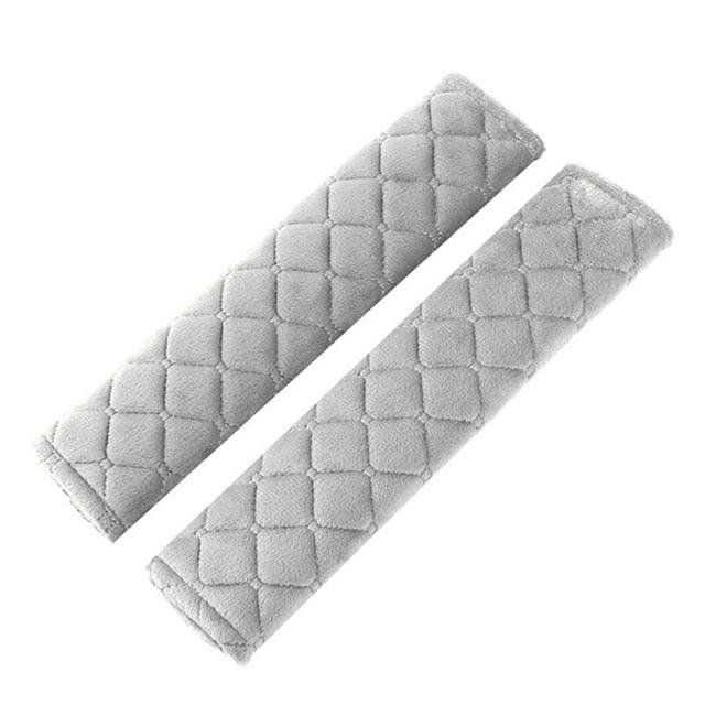 Soft Velvet Car Seat Belt Shoulder Pads Geometric Comfort Covers