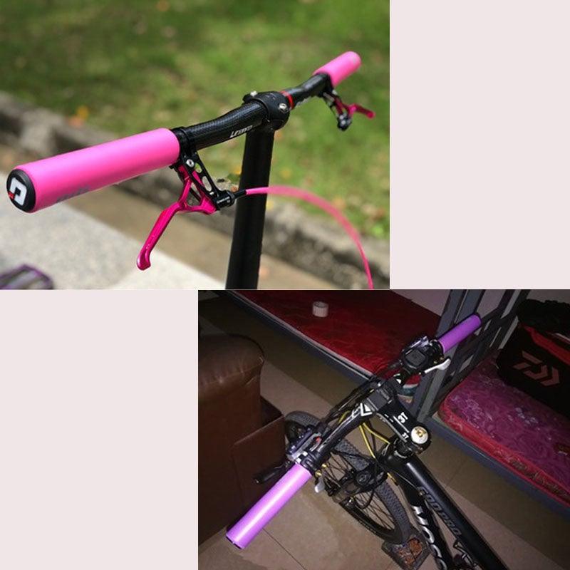 2PCS Anti-Slip Silicone Mountain Bike Handlebar Grips Shock-Absorbing