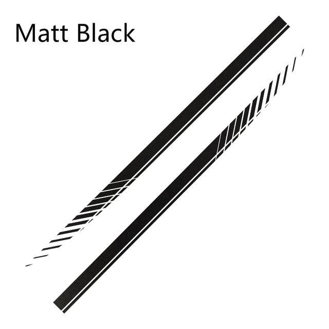 Universal Racing Stripe Car Side Skirt Decals Vinyl Body Graphics