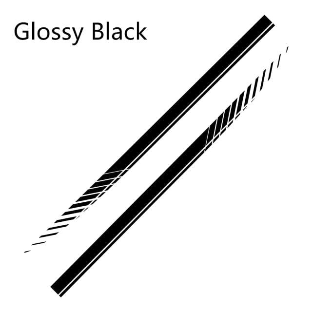 Universal Racing Stripe Car Side Skirt Decals Vinyl Body Graphics