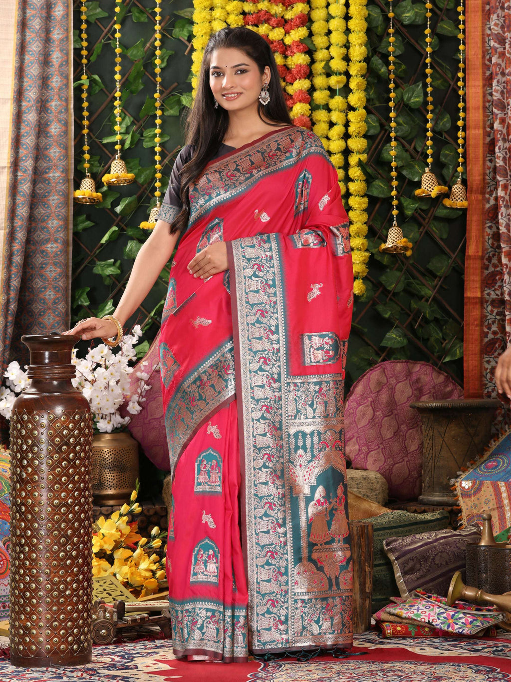 Shree Shyam Fashion Silk Pink Saree