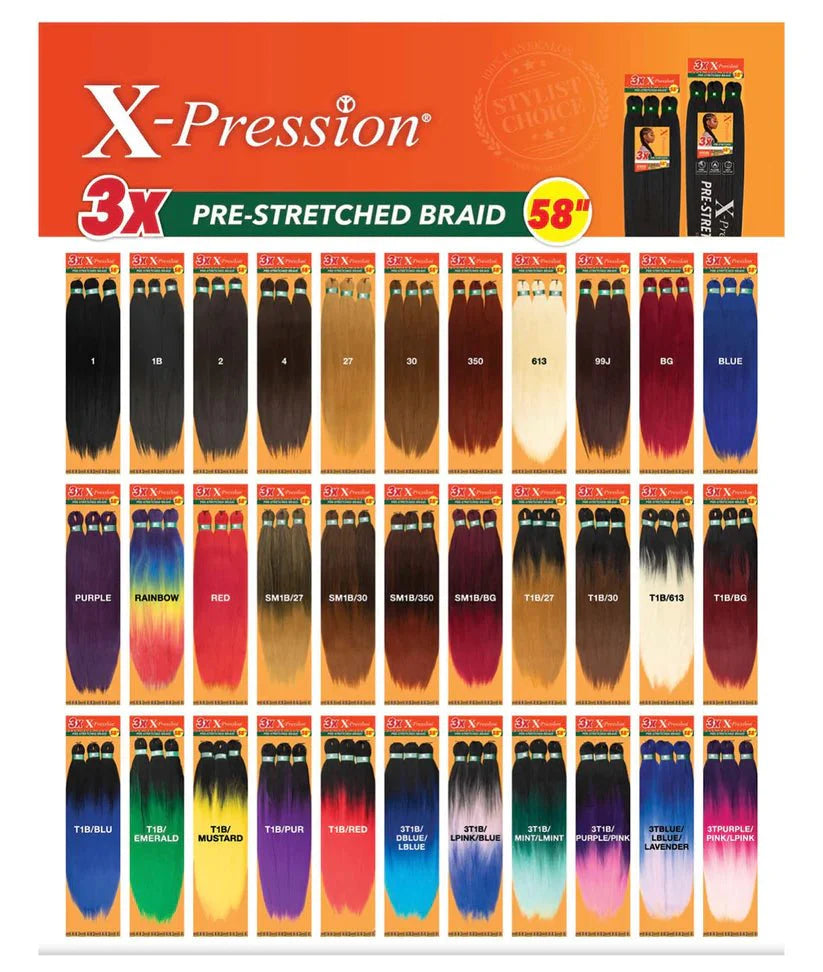 2X Pre-Stretched Braiding Hair Extensions 48 inch Synthetic Fiber