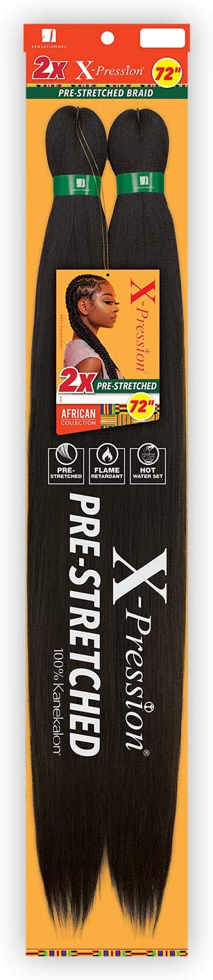 X-Pression 2X Pre-Stretched Braiding Hair 72 inch