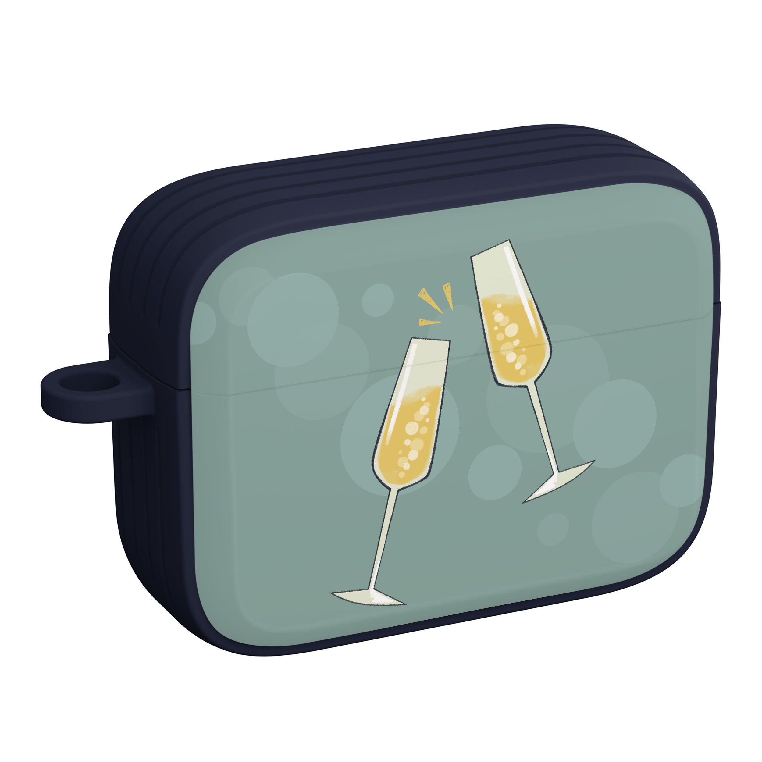 Wine, Beer & Booze AirPods Pro 1 & 2 Protective Case with Carabiner