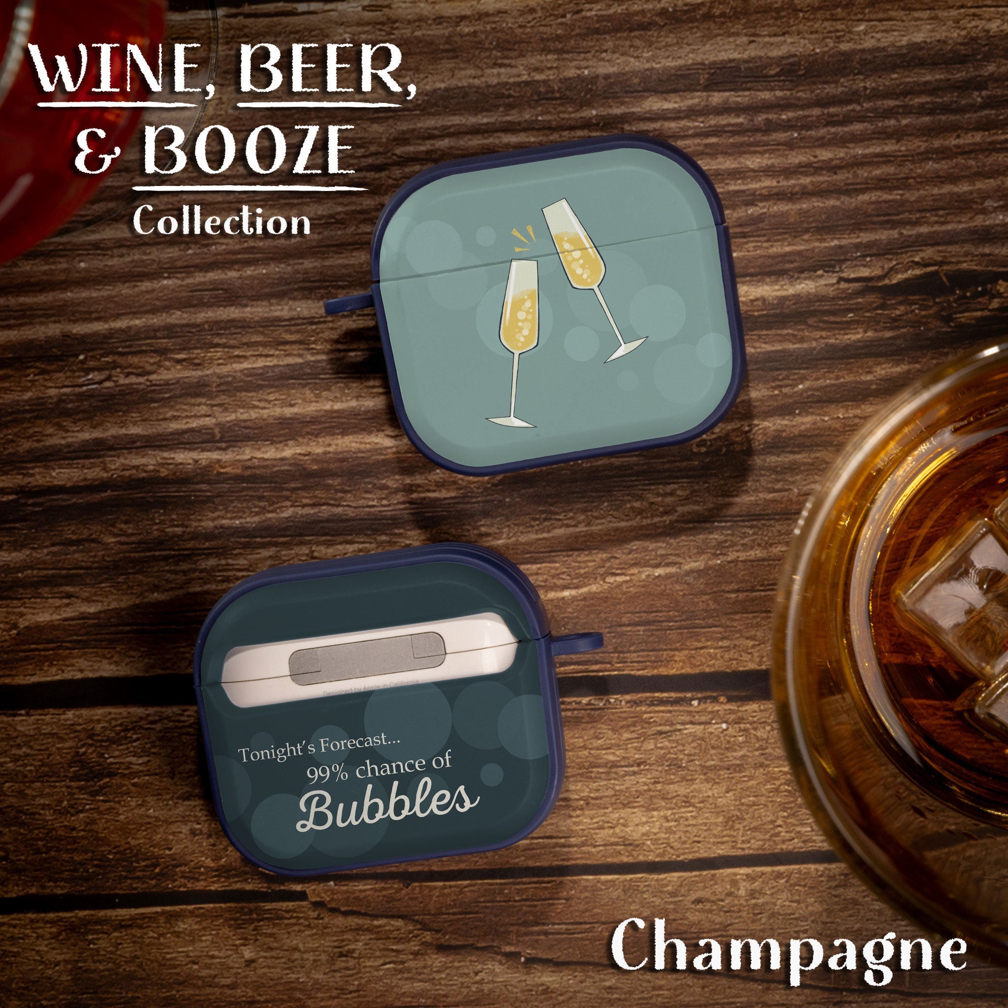 Wine Beer Booze HDX Protective Apple AirPods Gen 3 Case Cover