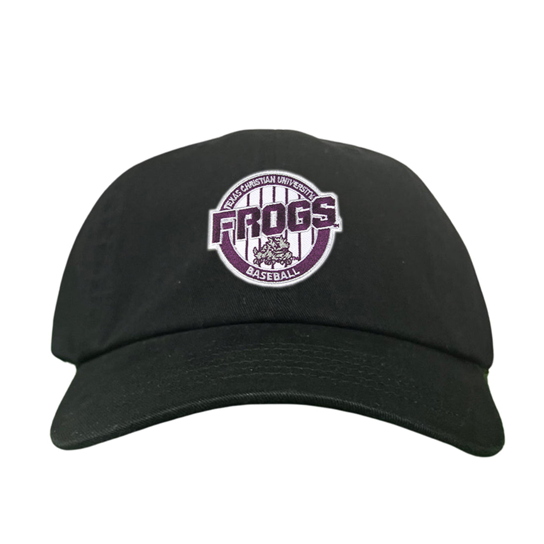 TCU Horned Frogs Pinstripe Circle Baseball Cap - Snapback & Dad Hat