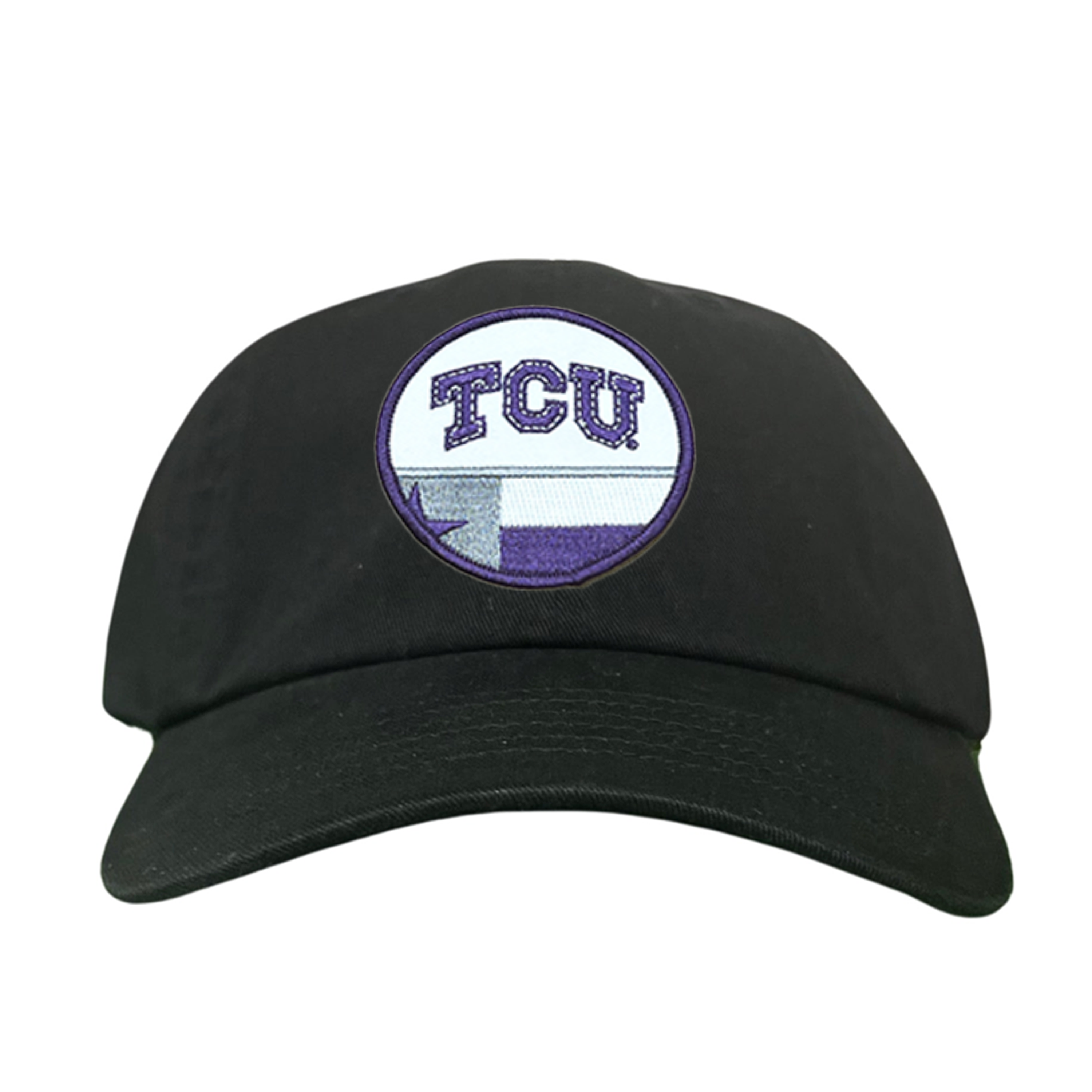 TCU Logo and Texas State Flag Patch Baseball Hat