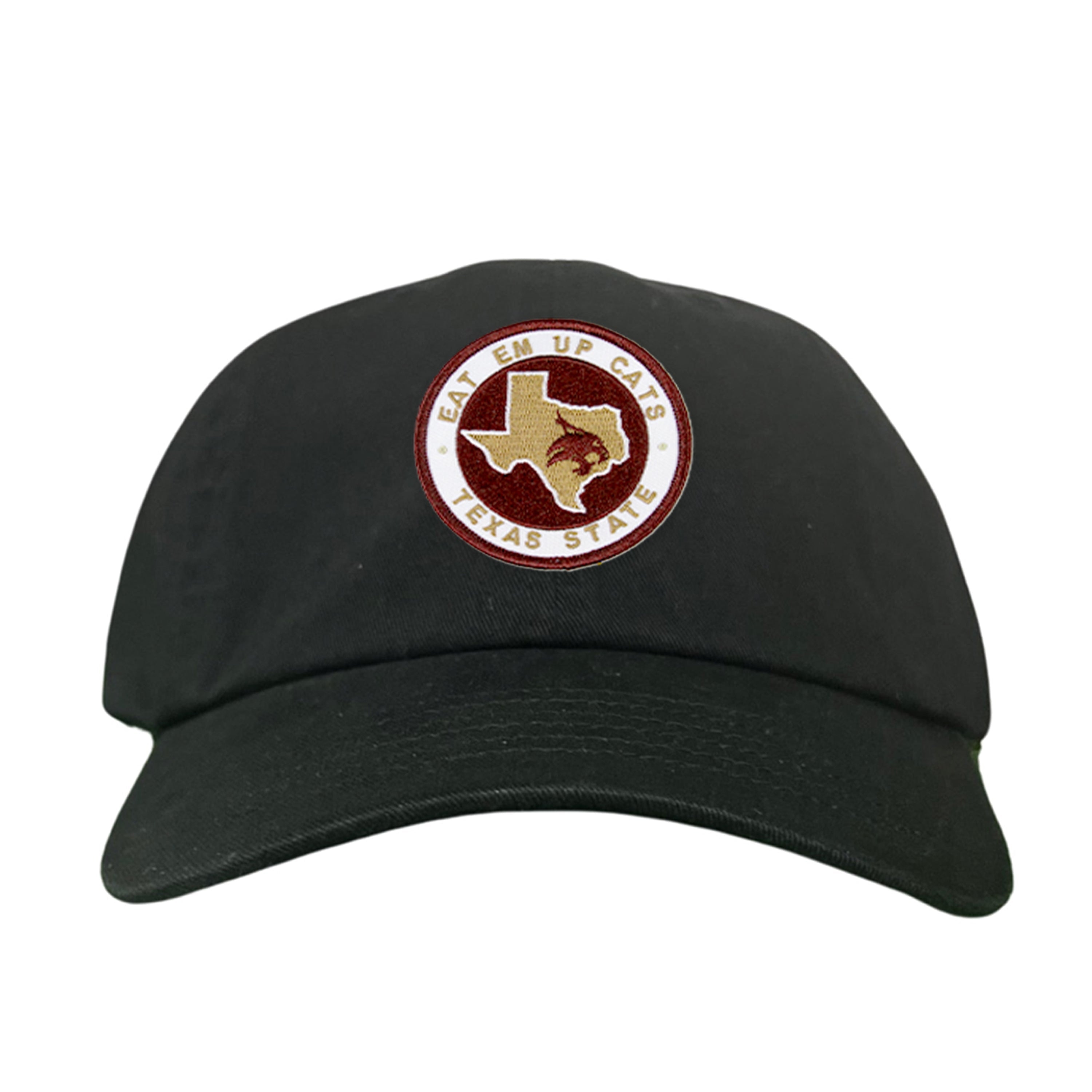 Texas State Eat Em Up Cats Supercat Patch Embroidered Hat