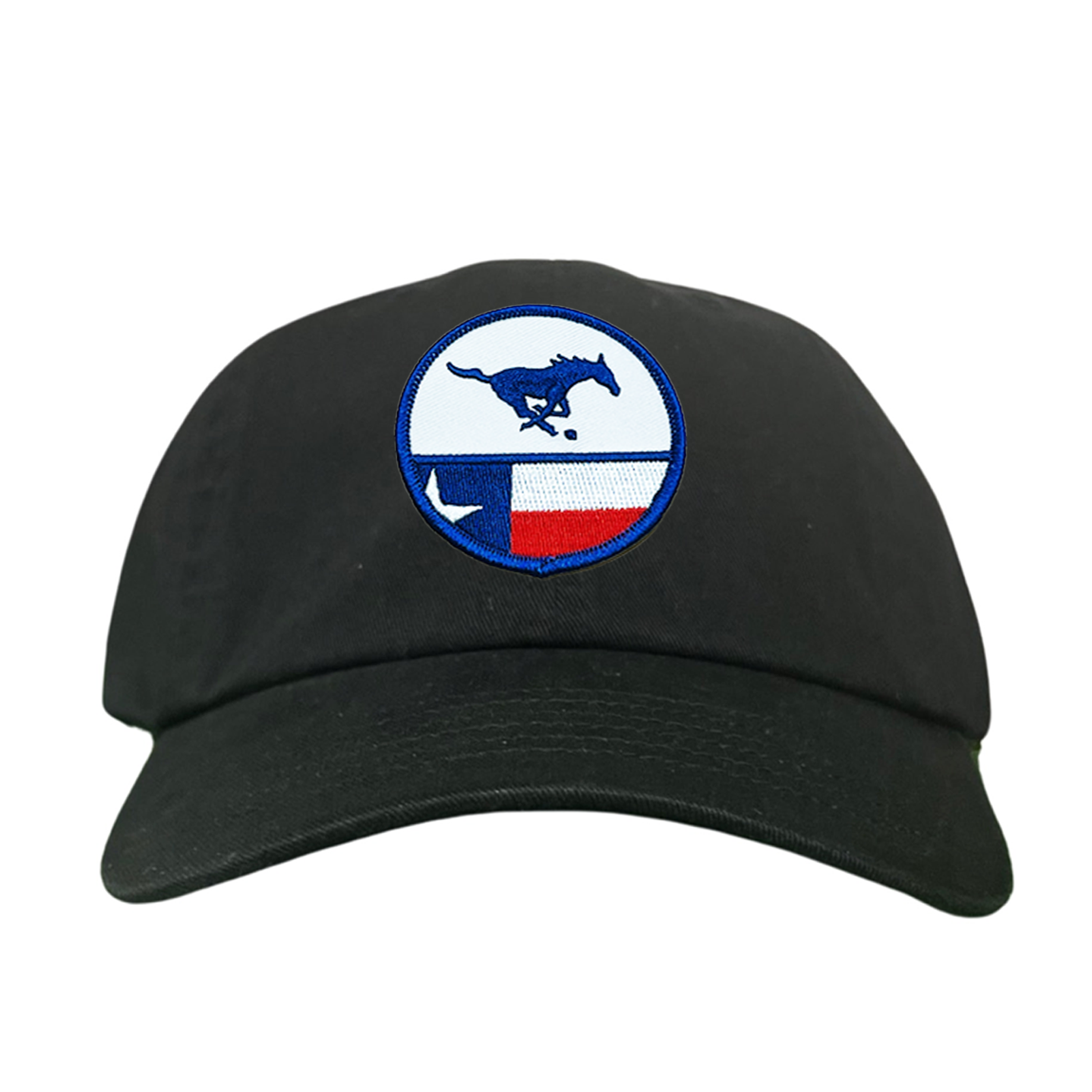 SMU Mustangs Pony Circle State Flag Patch Mesh Snapback Hat