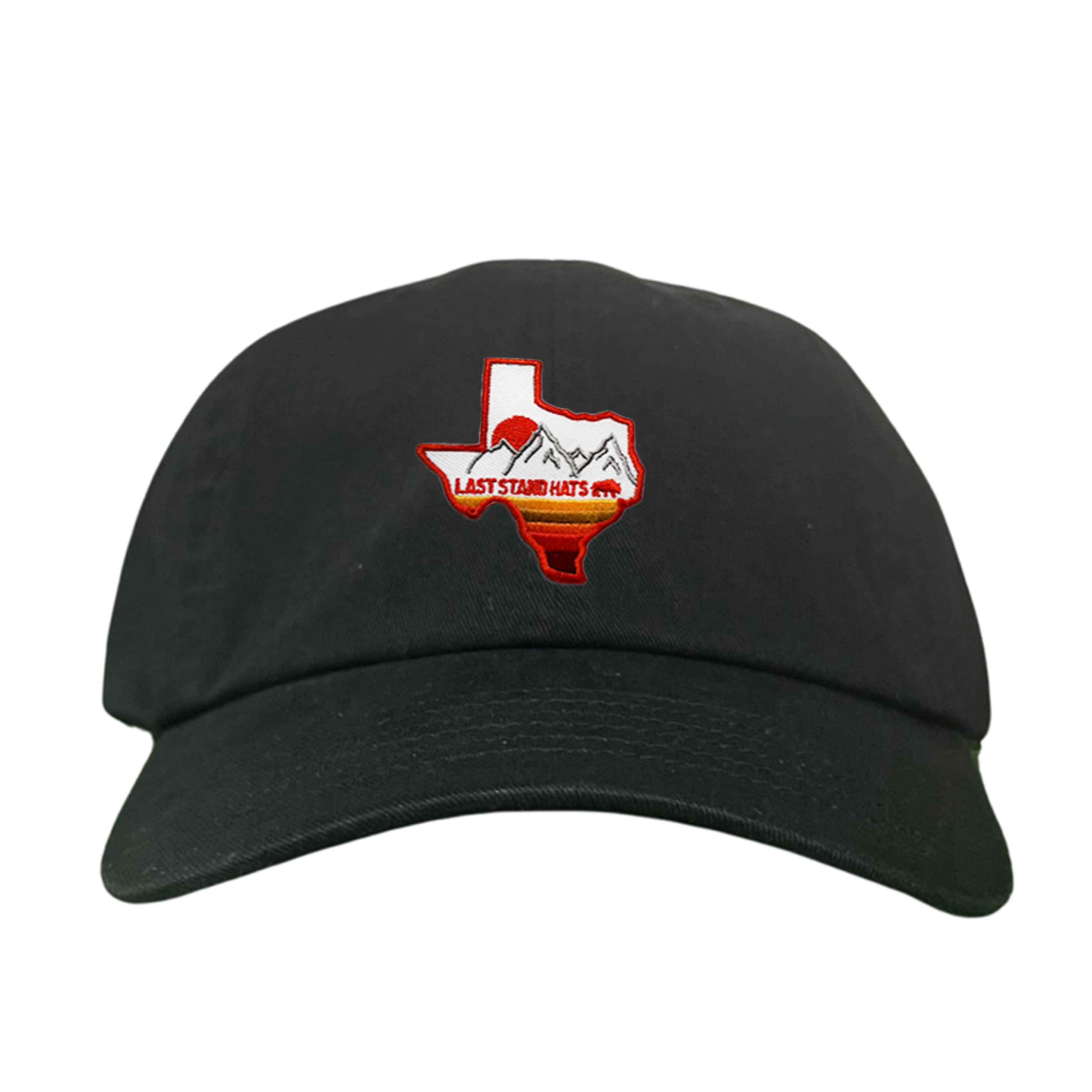 Texas Mountains Orange Rope Hat - Adjustable Trucker Cap