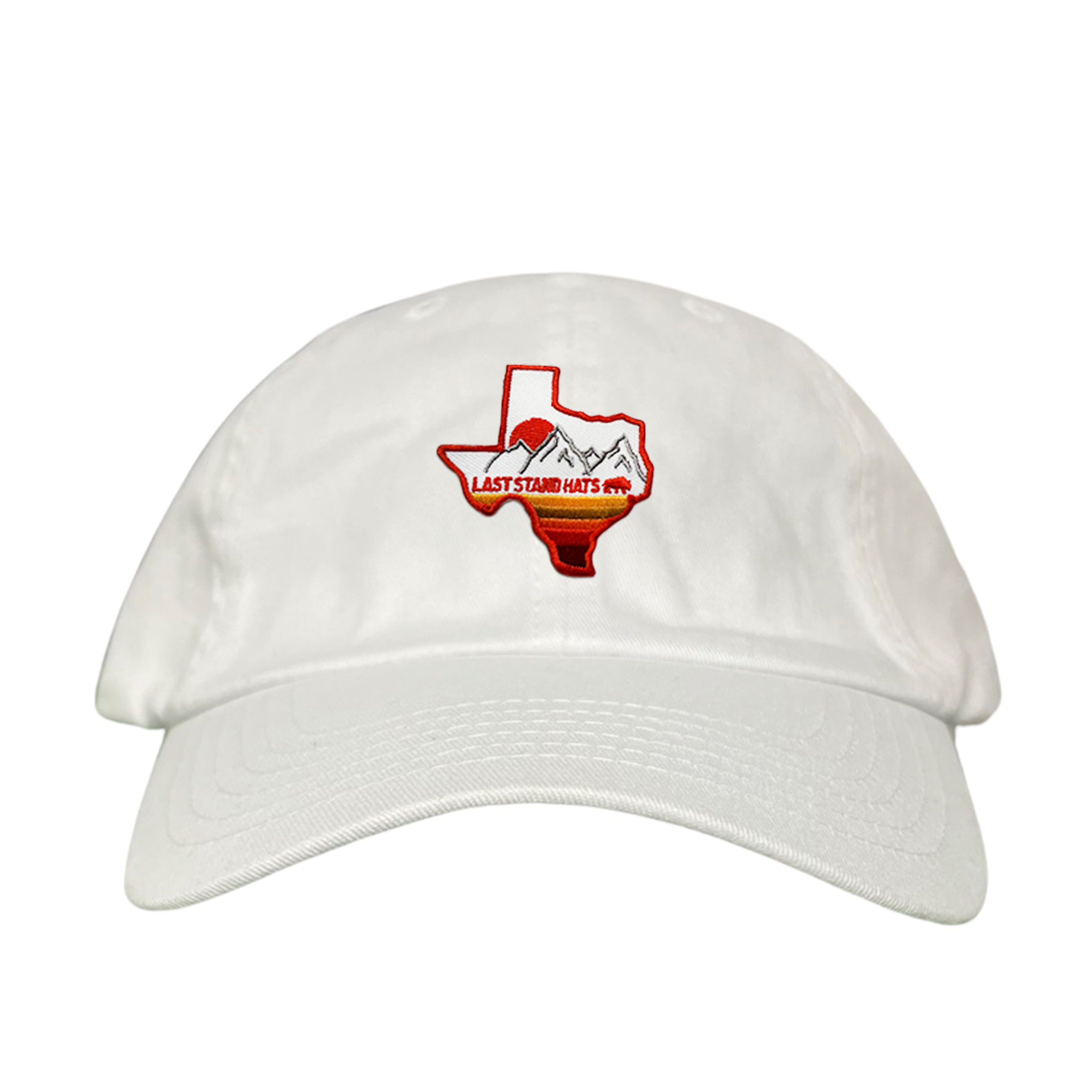 Texas Mountains Orange Rope Hat - Adjustable Trucker Cap