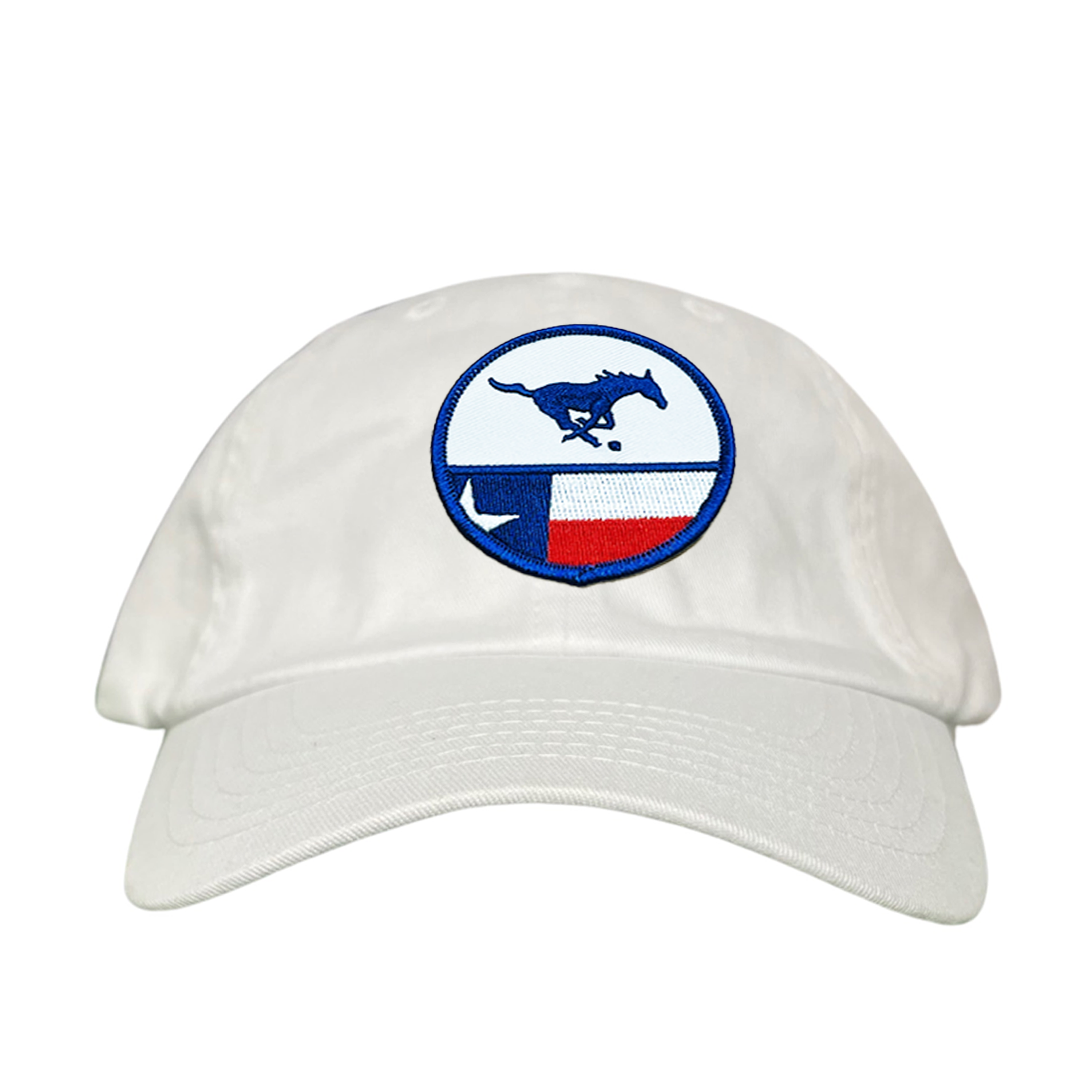SMU Mustangs Pony Circle State Flag Patch Mesh Snapback Hat