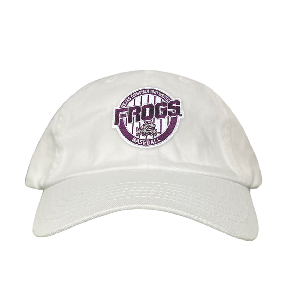 TCU Horned Frogs Pinstripe Circle Baseball Cap - Snapback & Dad Hat
