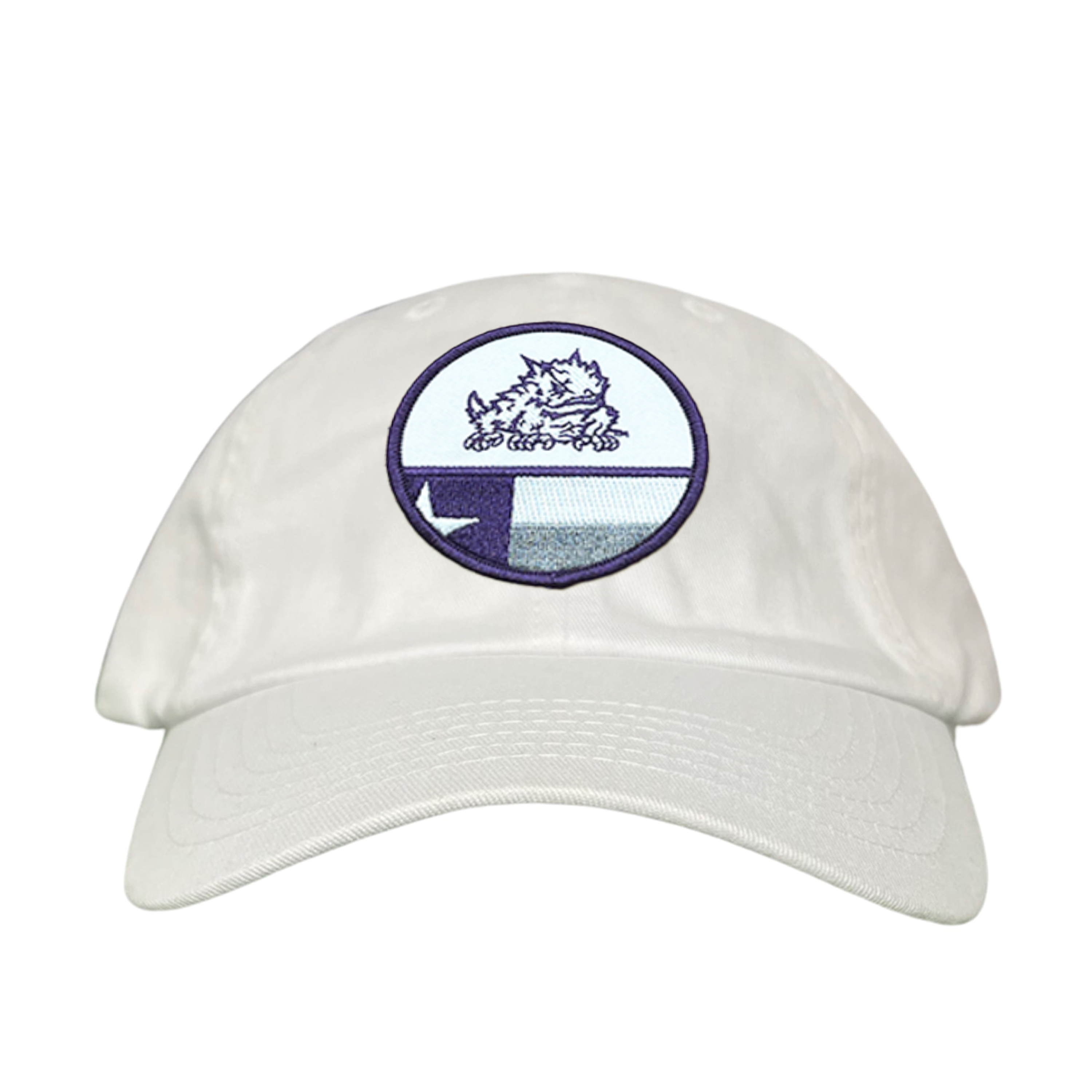 TCU Circle Horned Frog w/h State Flag / Hats / TCU034 / 248 / MM