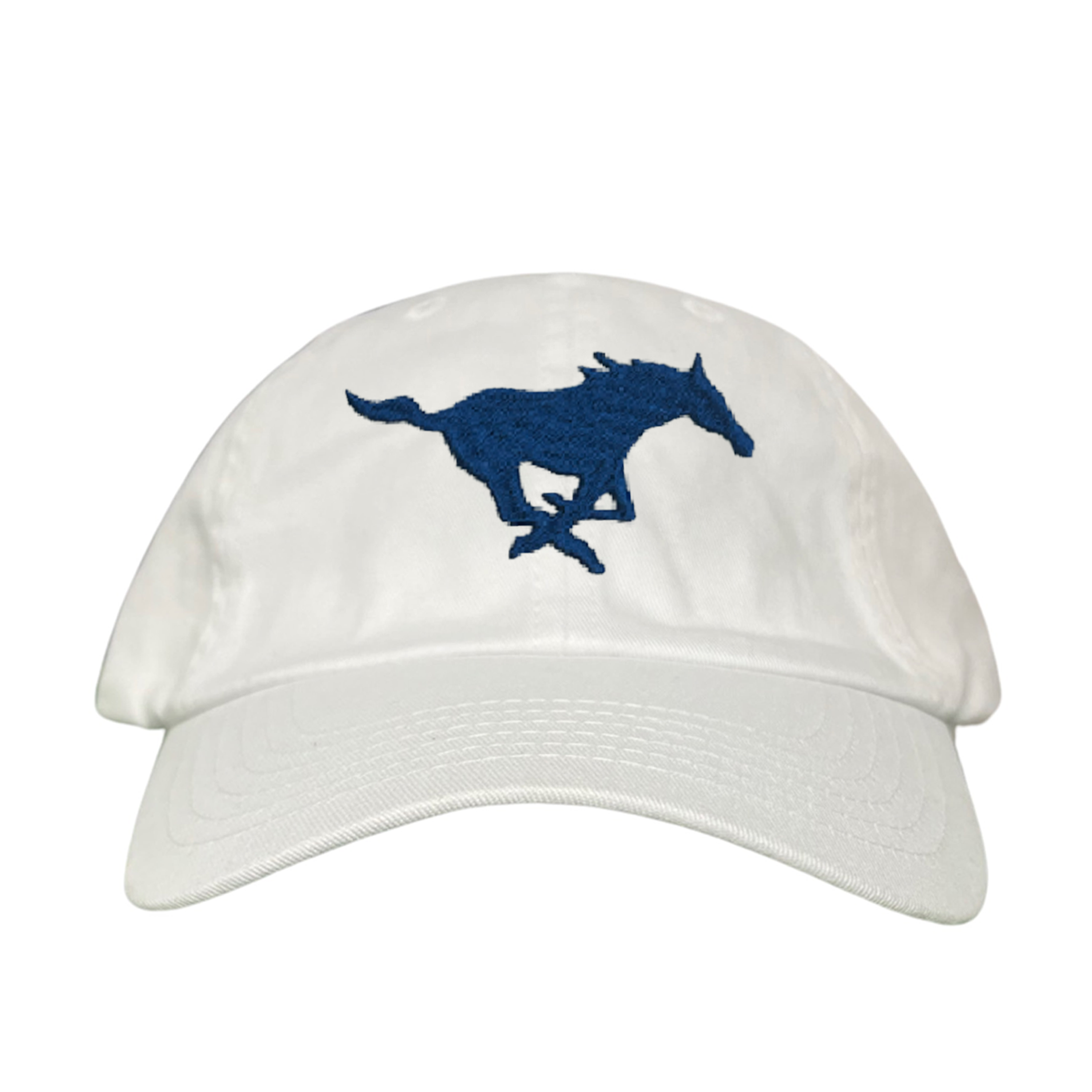 SMU Mustang Embroidered Snapback Hat - Collegiate Team Apparel