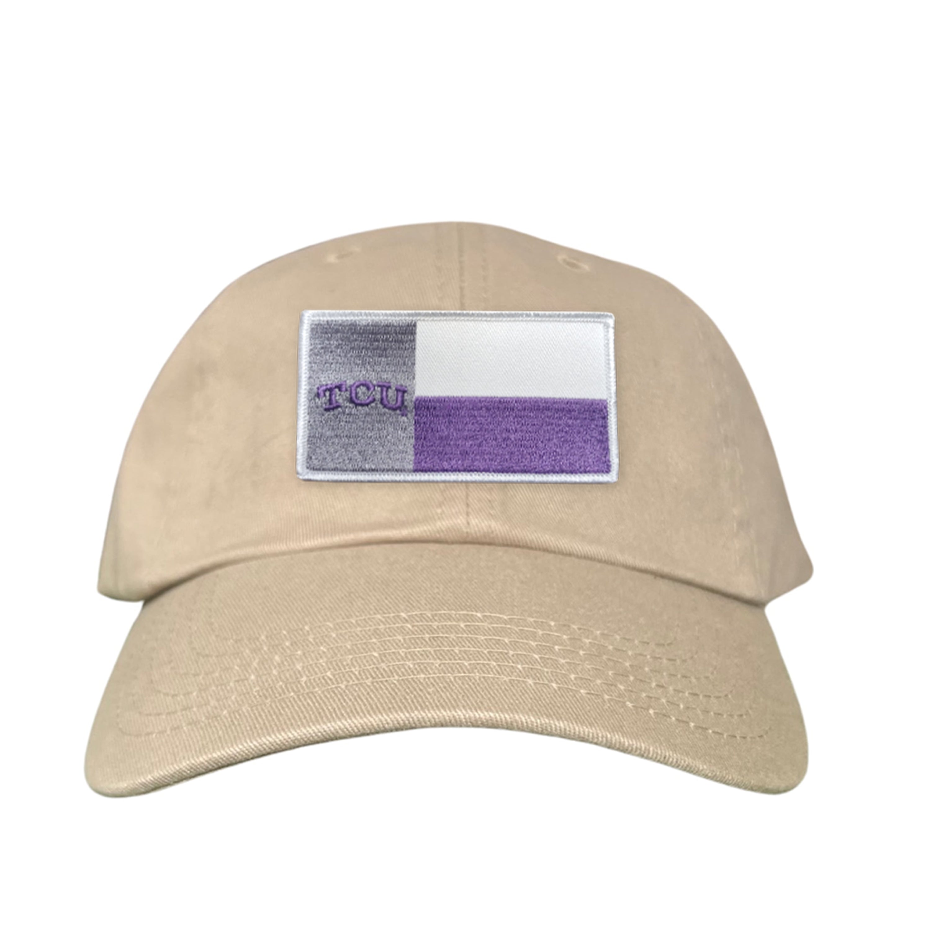 TCU Rectangle State Flag Patch Hat - Purple & White Game Day Cap