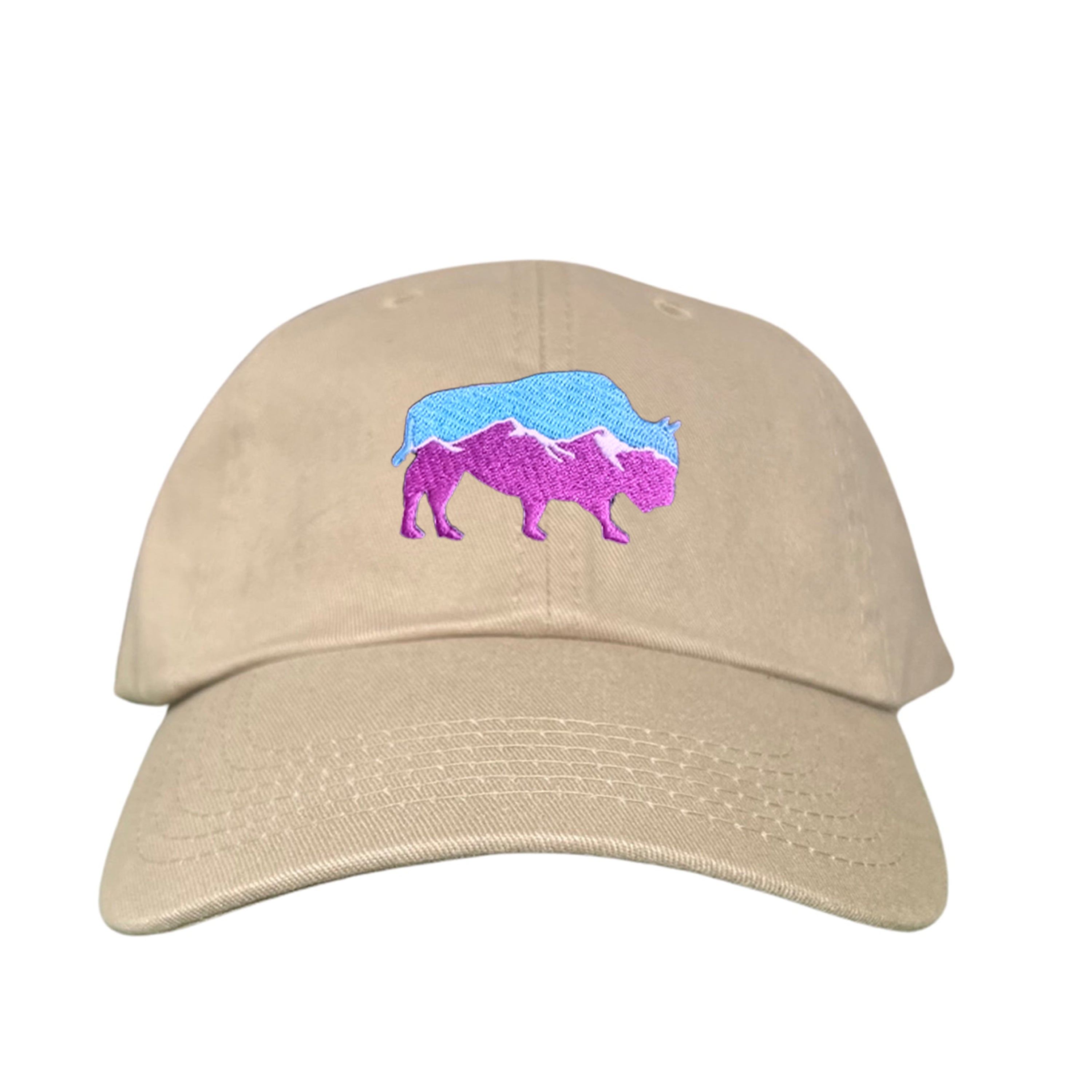 Mountain Bison Patch Outdoor Casual Baseball Hat