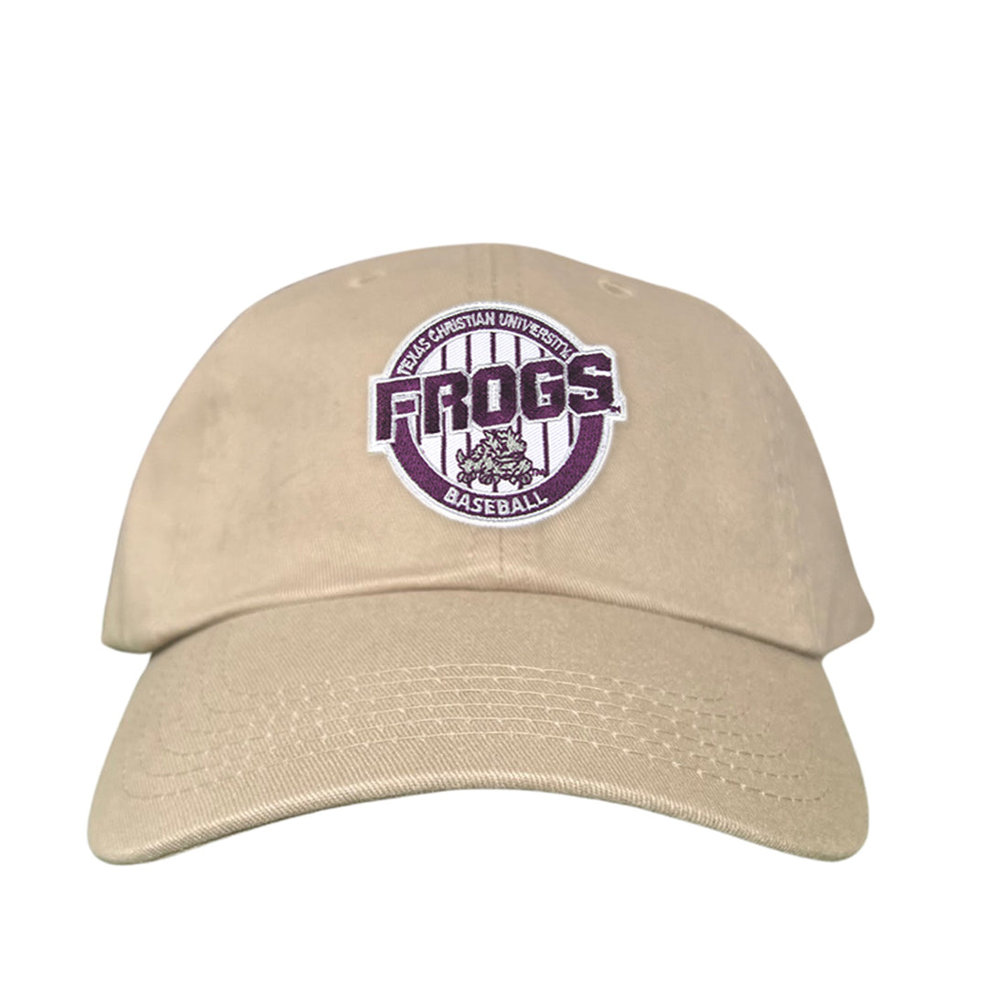 TCU Horned Frogs Pinstripe Circle Baseball Cap - Snapback & Dad Hat