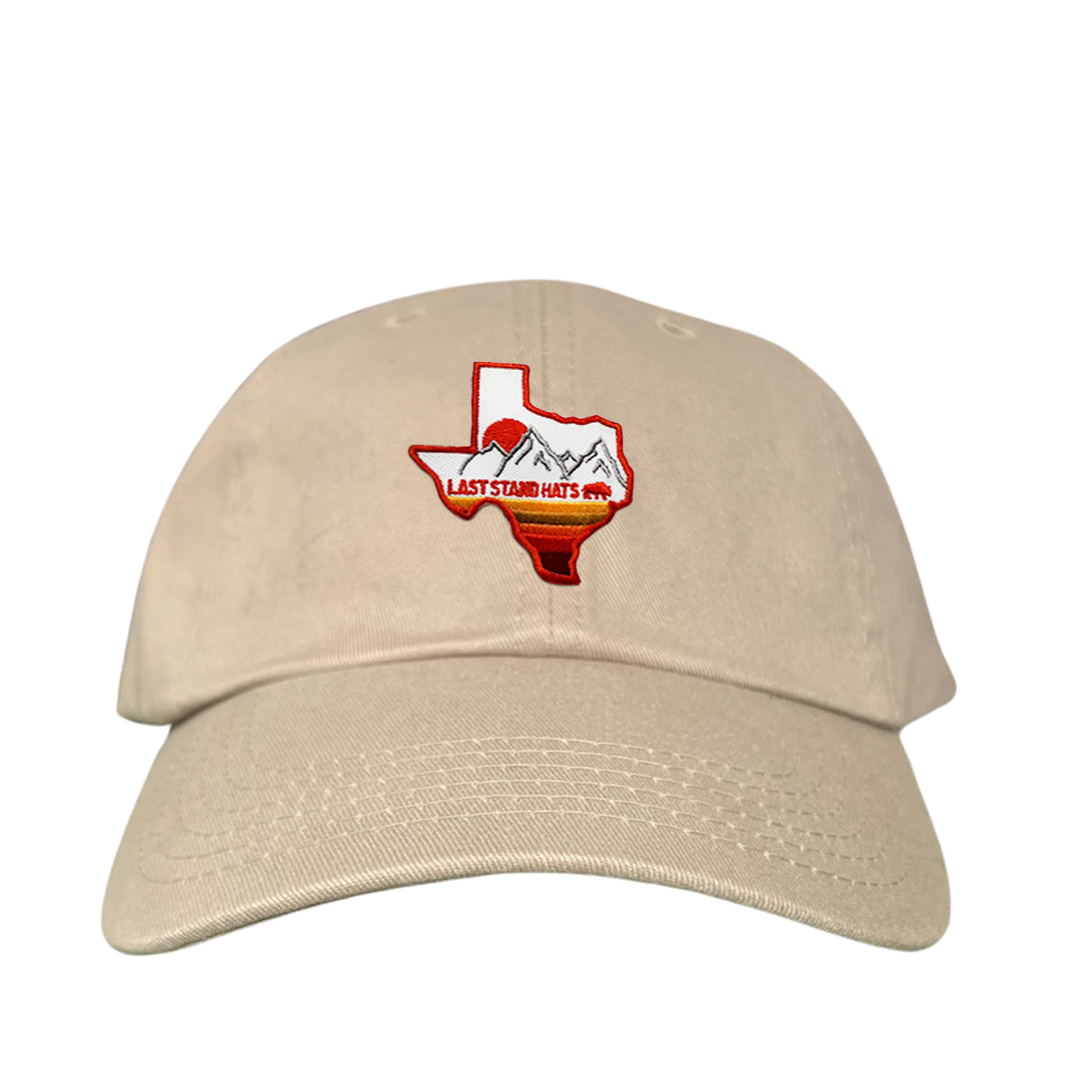 Texas Mountains Orange Rope Hat - Adjustable Trucker Cap